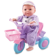 Пластиковая кукла для новорожденных с велосипедом (H0318236)
